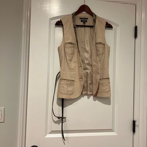 Matching Cargo Vest And Skirt With Belt